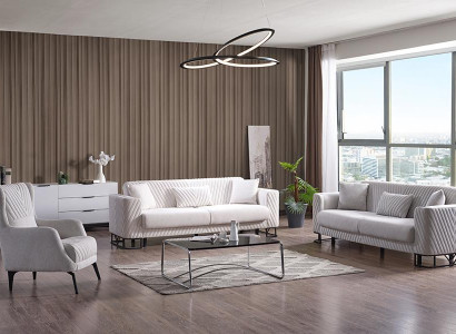 Wohnzimmer Sofagarnitur Dreisitzer Set 3 2 Sitzer Sessel Luxus Hochwertig Möbel