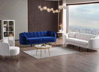 Wohnzimmer Sofagarnitur Dreisitzer Set 3 2 Sitzer Sessel Luxus Hochwertig Möbel