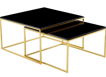 Modern Schwarz Couchtisch 2x Couchtische Wohnzimmer Hochwertig Möbel Designer