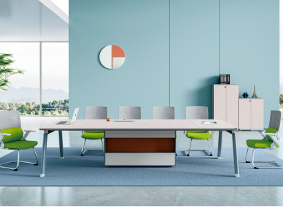 Arbeitszimmer Konferenztisch Designer Holztisch Moderne Edle Bürotische