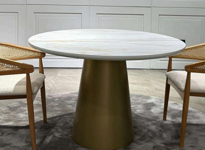 Deluxe runder Esstisch Holztisch Säulen Holztisch Essbereich Esstische Tische