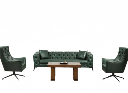 Sofa Set Büroeinrichtung Arbeitszimmer des Geschäftsführers Modern Luxus 4tlg