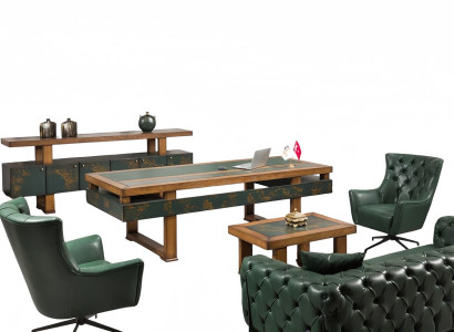 Luxus Büro Einrichtung Möbel Designer Komplett Set Couch Office 6tlg.