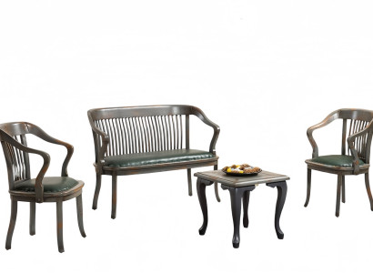 Büromöbel Sofa Set Sessel Couchtisch Büroeinrichtung Modern Arbeitszimmer 4tlg