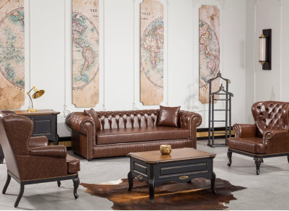 Schreibtisch Sessel Stauraum Arbeitszimmer Luxus Sessel Sofa 3 sitzer Set 5tlg