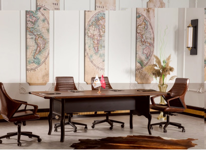 Besprechungstisch Tisch Esstisch Stuhlgruppe Garnitur Möbel Meeting  5 tlg