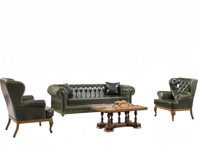 Sessel Couchtisch Artdéco Arbeitszimmer Sitzkomfort Exklusive Luxuriös 4tlg