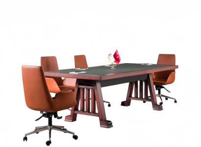 Besprechungstisch Tisch Stuhlgruppe Garnitur Möbel Meeting  Esstisch 5 tlg