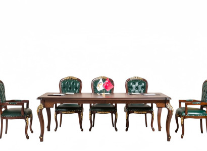 Besprechungstisch Tisch Konferenztisch Tische 240cm mit Sessel Garnitur Gruppe