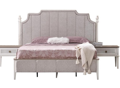 Schlafzimmer Möbel Set Bett 2x Nachttische Gäste Zimmer Polsterbett 3tlg