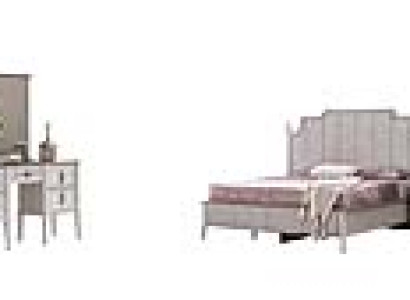 Bett Nachttische Schminktisch Einrichtung Schlafzimmermöbel Set Spiegel 5tlg