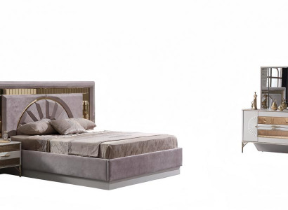 Schlafzimmermöbel Set Bett Schlafbereich Möbel Nachttisch Einrichtung 5tlg