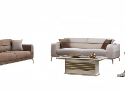 Sofa Sessel Couchtische Wohnzimmermöbel Sofagarnitur Couch Set Wohnzimmer 4tlg