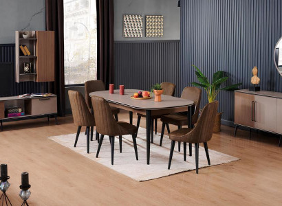 Essgruppe Esstisch Esszimmerset Stühle Konsole rtv Sitzgruppe Tisch Esszimmer