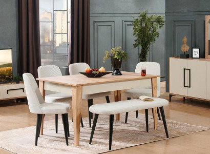 Esstisch Stühle Hocker Esszimmerset Essplatz-Kombination Esstisch Stühlen Tisch