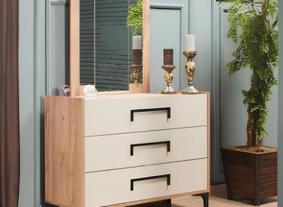 Schminktisch Spiegel Kommode Kosmetikkommode Frisierkommode Tisch Make-up-Tisch