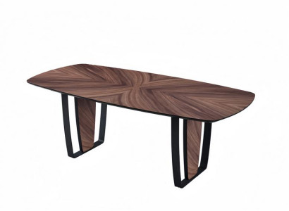 Esstisch Esszimmer Tisch Holztisch Tisch Braun Metall Esszimmermöbel