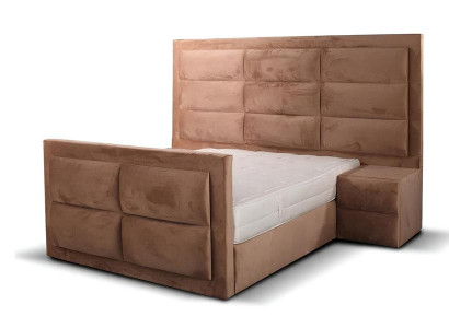 Doppelbett Bett Schlafzimmer 180сm Matratze Braun moderner Stil Hochwertig