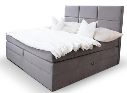 Bett Doppelbett Schlafzimmer 180сm Matratze Grau moderner Stil Hochwertig