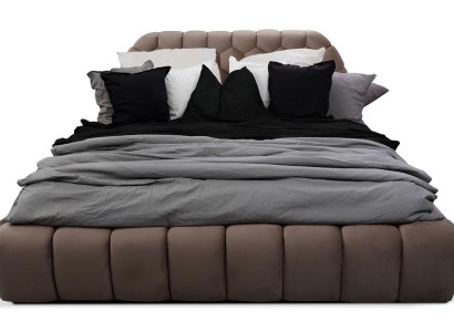 Schlafzimmer Doppelbett Bett 180сm Matratze Braun moderner Stil Holz