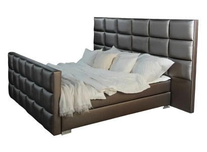 Bett Doppelbett Schlafzimmer 180сm Matratze Schwarz moderner Stil Hochwertig