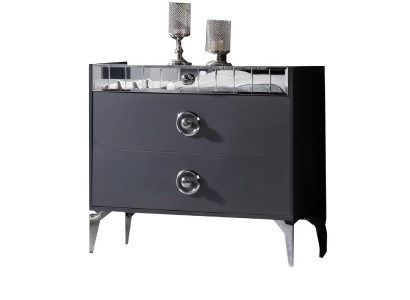 Schlafzimmer Schminktisch Moderne Glasfläche Möbel Ankleidetisch Lux Grau