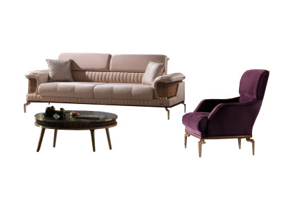 Wohnzimmer Set Sofa 3+1 Sitzer Moderne Möbel Couch Luxus Design 2tlg