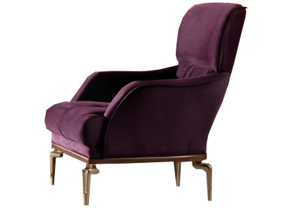 Sessel 1 Sitzer Textil Moderne Design Polster Luxus Relax Wohnzimmer