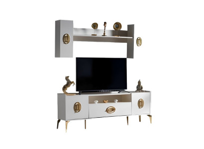 Esszimmer Wohnwände Moderne TV-Ständer Wandregale Wohnzimmer Luxus TV-Möbel