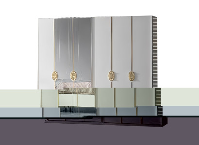 Schlafzimmermöbel Kleiderschrank Schrank Spiegel Garderobe weiß Moderne Möbel