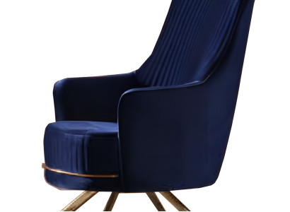 Sessel 1 Sitzer Wohnzimmer Moderne Design Elegantes Möbel Blau Luxus