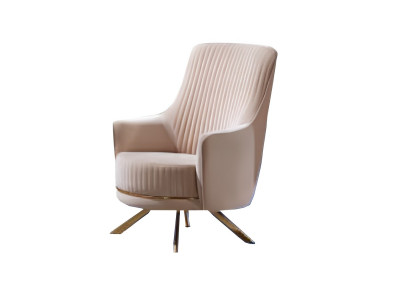 Sessel 1 Sitzer Wohnzimmer Moderne Design Elegantes Möbel Beige Luxus