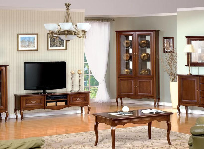 Luxus TV Lowboard Klassisches Vitrine Wohnzimmer Set Möbel Schränke 5tlg