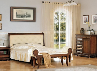 Komplett Chesterfield Bett Holzmöbel Kommode Schlafzimmer 2x Nachttische Set
