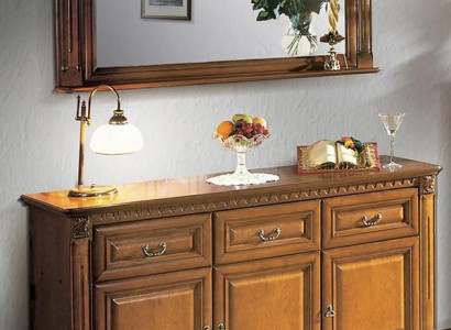 Sideboard mit Spiegel Vorratsschrank Anrichte Wandspiegel Klassisches Set