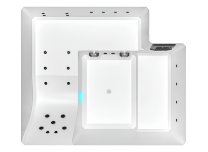 Whirlpool Relaxpool Massagebecken Whirlwanne Entspannungsbad 210x180 cm