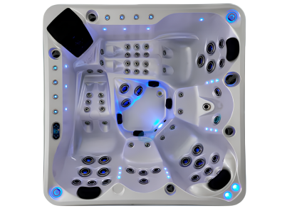 Massagebad Outdoor-Spa Hydromassagewanne Whirlpool Spa-Bad 200x200 cm