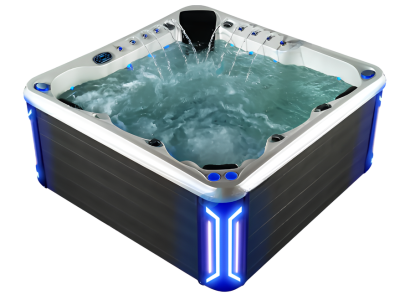 Hydromassagewanne Whirlwanne Whirlpool Massagebad Warmwasserbad 200x200cm