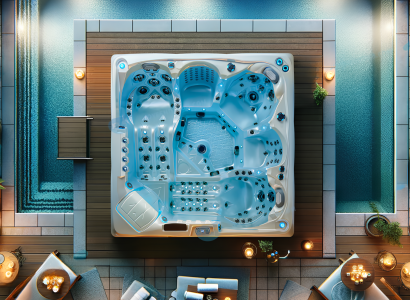 Whirlpool Massagebecken Hydromassagewanne Outdoor-Spa Relaxpool 230x230cm