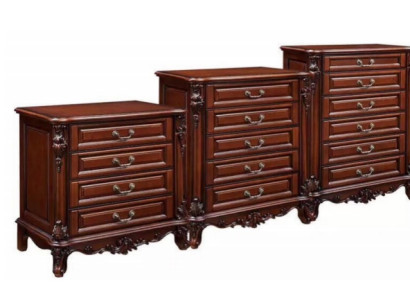 Stilvolle Klassische Kommoden-Set Designer 3x Schubladenschränke