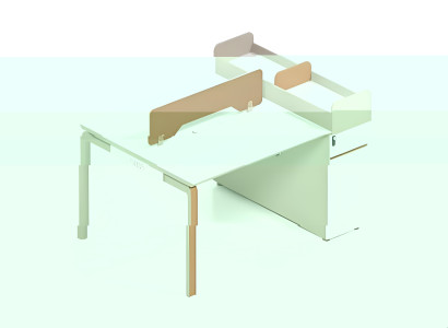 Arbeitstisch Designer Schreibtisch für 2 Personen Edle Holztische Bürotische