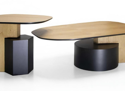 Rechteckige Designer Couchtische 2x Sofatische 2-tlg modern fürs Wohnzimmer