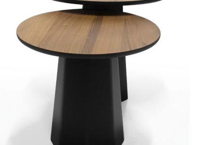 Modernes Couchtisch Set 2x Designer Tische aus Holz stilvoll fürs Wohnzimmer