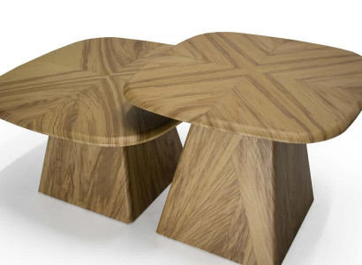 Luxus Couchtisch Set 2x moderne Holztische Design-Möbel 2-teilig für Wohnzimmer