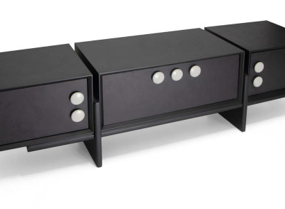 Designer Sideboard luxuriöser schwarzer TV-Ständer modernes Lowboard Wohnzimmer