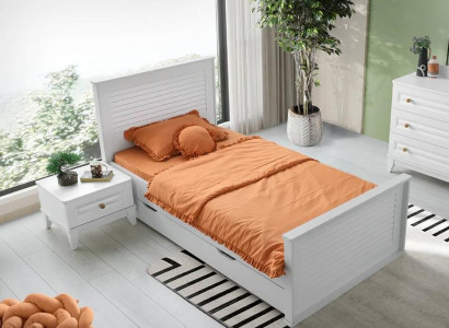 Kinderzimmer Set – 2-tlg. Nachttisch und Bett praktische und stilvolle Möbel