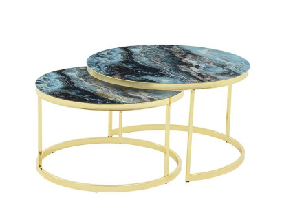 Modern Couchtisch 2x Couchtische Wohnzimmer Hochwertig luxuriöse Möbel Designer