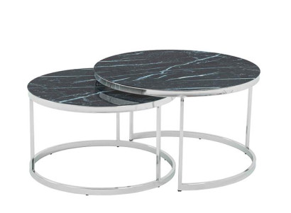 Modern Schwarz 2x Couchtische Wohnzimmer Hochwertig luxuriöse Möbel Designer