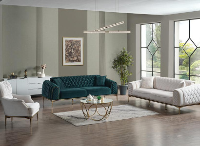 Couch Hochwertige Sofagarnitur 3 2 Sitzer Garnitur  Moderne Sofa 1 Sitzer Möbel