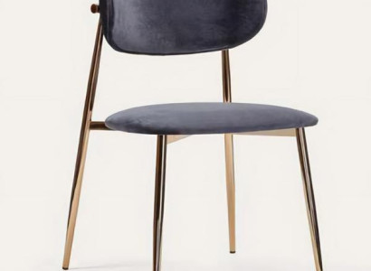 Esszimmerstuhl Gold Grau Holz Stilvoll Elegant Bequem Luxus Modern